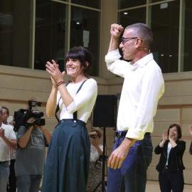 19/10/2024 - Alba Camps i Xavier Godàs, en l'acte que ha celebrat Nova Esquerra Nacional aquest dissabte a l'INEFC de Barcelona.