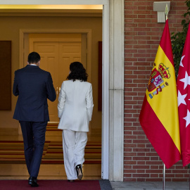 Pedro Sánchez e Isabel Díaz Ayuso, en Moncloa en el año 2021.