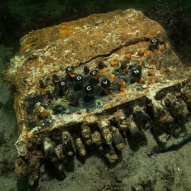 Máquina Enigma hallada en la Bahía de Geltinger