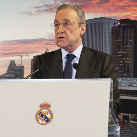 Imagen de archivo de 2019 de Florentino Pérez, presidente del Real Madrid y  máximo impulsor de la Superliga de fútbol.