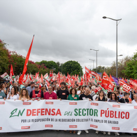 Imagen de archivo de una protesta sindical en Sevilla.