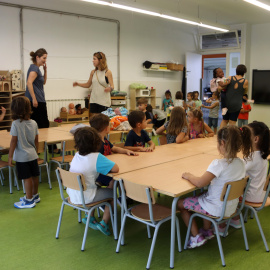 L'aula de P4 de l'escola Dolors Martí d'Igualada.