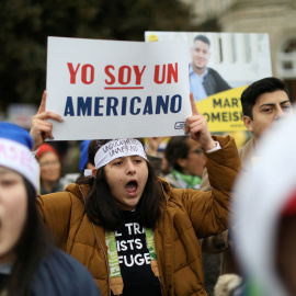 Imagen de archivo de una manifestación contra la derogación del proyecto DACA.