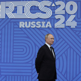 El presidente ruso, Vladimir Putin, en la cumbre de los BRICS en Kazán, Rusia.