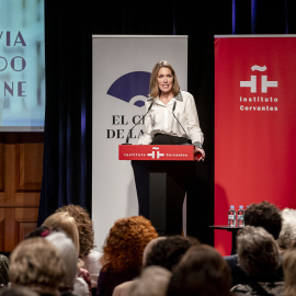 La periodista Silvia Intxaurrondo interviene durante la XXVII edición de los 'Premios Club de las 25', en el Instituto Cervantes. E.P./A. Pérez Meca / Europa Press