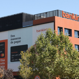 Fachada de las oficinas de Bankinter en Madrid. E.P./Marta Fernández