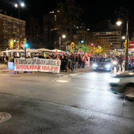 Manifestación organizada por la CNT de Gijón contra la explotación laboral.