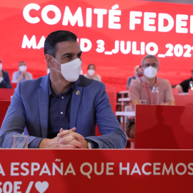 El presidente del Gobierno y secretario general del PSOE, Pedro Sánchez, durante la reunión del Comité Federal socialista del pasado julio. E.P./Isabel Infantes