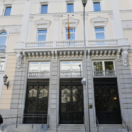 Fachada del edificio del Consejo General del Poder Judicial (CGPJ), en Madrid (España) a 18 de octubre de 2020.