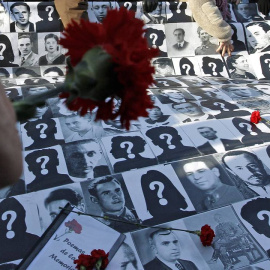 Protesta contra las desapariciones forzadas durante el franquismo. - EFE