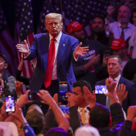 El candidato presidencial republicano, Donald Trump, entra en el Madison Square Garden de Nueva York, a 27 de octubre de 2024.