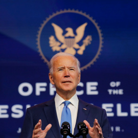 11/12/2020. El presidente electo de EEUU, Joe Biden, en una conferencia de prensa en Wilmington, Delaware. - Reuters