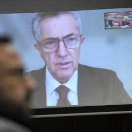 El exdirector de la Guardia Civil Leonardo Marcos González comparece por videoconferencia durante una Comisión de Investigación sobre la Operación Delorme, en elSenado, a 28 de octubre de 2024, en Madrid (España).