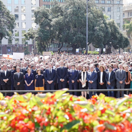 Minut de silenci a Plaça de Catalunya