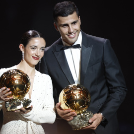 Aitana Bonmatí y Rodri, ganadores del Balón de Oro 2024.