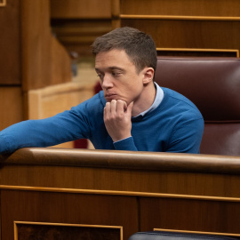 El que fuera líder de Más País, Iñigo Errejón, durante una sesión plenaria, en el Congreso de los Diputados, a 14 de marzo de 2024, en Madrid.