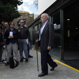 El expresidente de la Generalitat de Catalunya, Jordi Pujol, tras asistir el 7 de octubre de 2018 al velatorio de Montserrat Caballé en Barcelona.