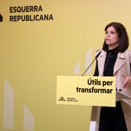 16/01/2023 - La portaveu d'ERC, Marta Vilalta, en la roda de premsa d'aquest dilluns.