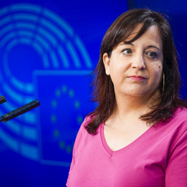 11/02/22-Imagen de Iratxe García Pérez en la sede del Parlamento Europeo.