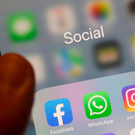 Apps de Facebook, WhatsApp e Instagram en una imagen del 4 de octubre de 2021.