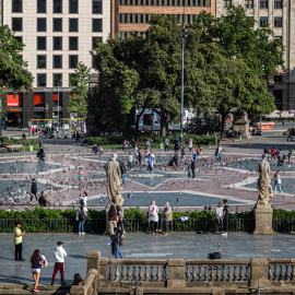 La plaça de Catalunya de Barcelona, origen del 15-M a Catalunya.