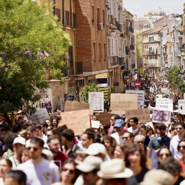 Miles de malagueños se manifestaron en junio pasado por la dificultad de encontrar una vivienda para alquilar en la ciudad.