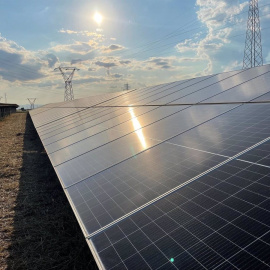 Planta fotovoltaica Montalto di Castro en Italia.