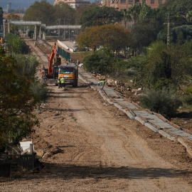 Arreglo vías de tren Valencia DANA