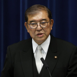 El primer ministro de Japón, Shigeru Ishiba, habla durante una conferencia de prensa en Tokio, (Japón)