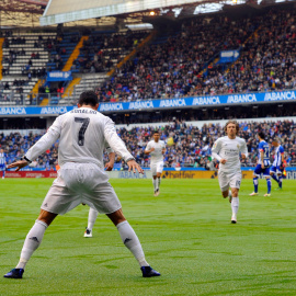 Cristiano Ronaldo celebra un gol. - AFP