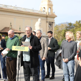 Roda de premsa de presentació de la iniciativa 'Catalunya amb el País Valencià'.