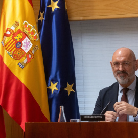 El rector de la Universidad Complutense de Madrid, Joaquín Goyache, durante la Comisión de Investigación sobre programas de cátedras y postgrados de la Universidad Complutense