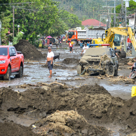 La isla de Batangas (Filipinas) tras el paso de la tormenta tropical Kristine, a 25 de octubre de 2024.