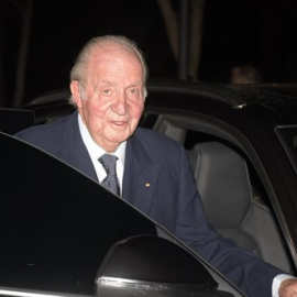 Juan Carlos de Borbón, en febrero de 2020, en el funeral del empresario Plácido Arango, en Madrid.