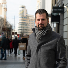 El secretario general del PSOE en Castilla y León, Luis Tudanca, tras la entrevista con 'Público'.