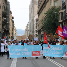 24/01/2023 - La manifestació de sanitaris d'aquest dimarts, dia 24 de gener, convocada per La Intersindical.