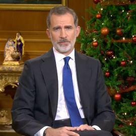 Imatge del discurs de Nadal de 2020 del rei Felip VI.