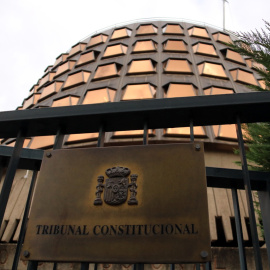 La façana del Tribunal Constitucional, aquest 12 de setembre de 2017 durant el ple extraordinari.