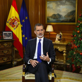 El Rey Felipe VI pronuncia su tradicional discurso de Nochebuena, desde el Palacio de La Zarzuela.