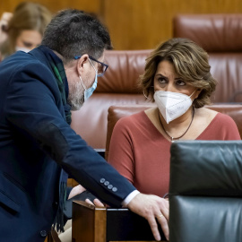 22/12/2020. La líder del PSOE de Andalucía, Susana Díaz, y el parlamentario socialista Rodrigo Sánchez Haro - EFE