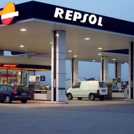 Una estación de servicio de Repsol.