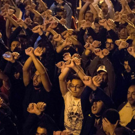 Una protesta del movimiento Hirak por la liberación de su líder, Nasser Zefzafi.- AFP