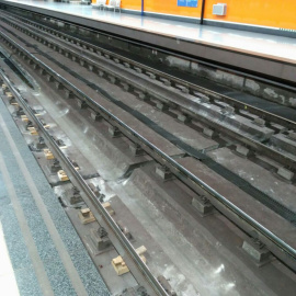 Estación de Julián Besteiro de la Línea 12 de Metro de Madrid. / @lentosur12