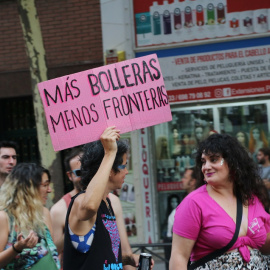 Un grupo de personas asisten a la marcha del Orgullo Crítico, celebrada en Madrid el 28 de junio de 2023