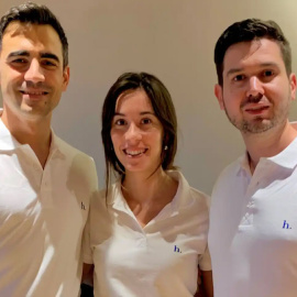 Los fundadores de habitacion.com, Oriol Valls, Anna Bedmar y José Fernández.