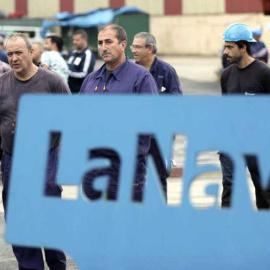 Trabajadores del astillero La Naval, de Sestao. EFE