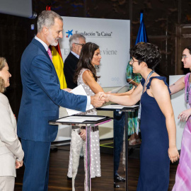 Ceremonia de entrega de las becas de posgrado en el extranjero de la Fundación "la Caixa", a 12 de julio de 2023.