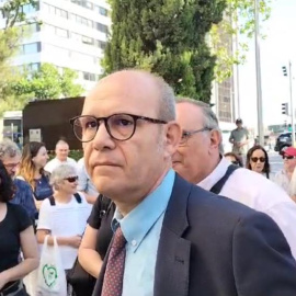 El abogado de Julio Pacheco y de CeAqua Jacinto Lara, a la salida del juzgado esta mañana