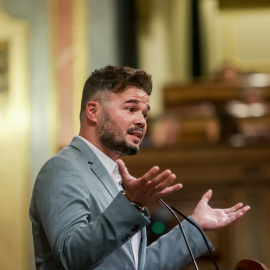 El portavoz de ERC en el Congreso, Gabriel Rufián. Ricardo Rubio / Europa Press