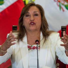 La presidenta de Perú, Dina Boluarte durante un discurso en Lima el pasado 9 de junio de 2023.